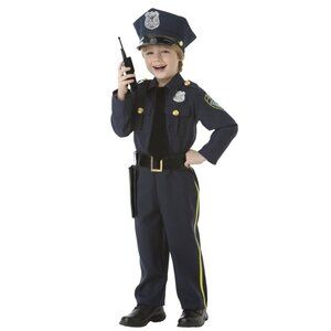 Police Officer Toddler Boys Size 2T Halloween Hero Dress Up Costume in Blue